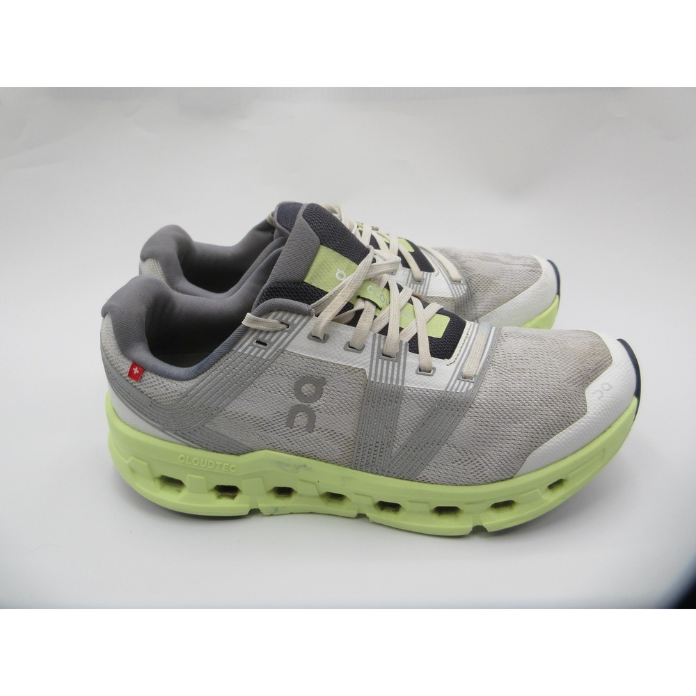 On Running Cloudgo Shoes Womens Size 9 Gray Lime CloudTec Road‎ Running Sneakers
